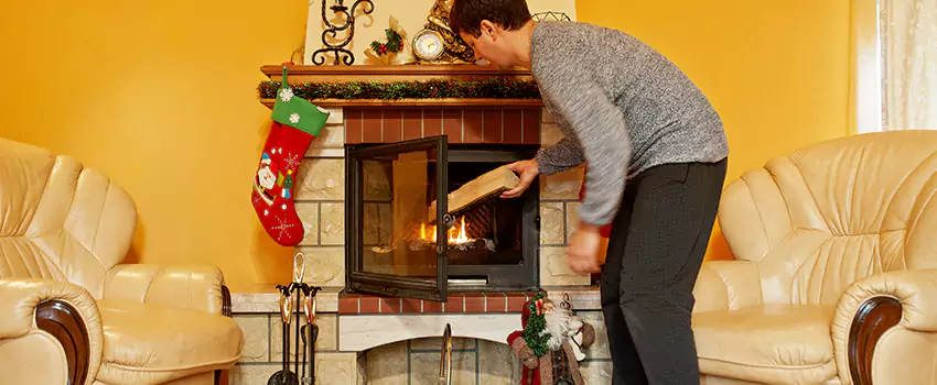 Rusted Metal Fireplace Restoration in Imperial, California